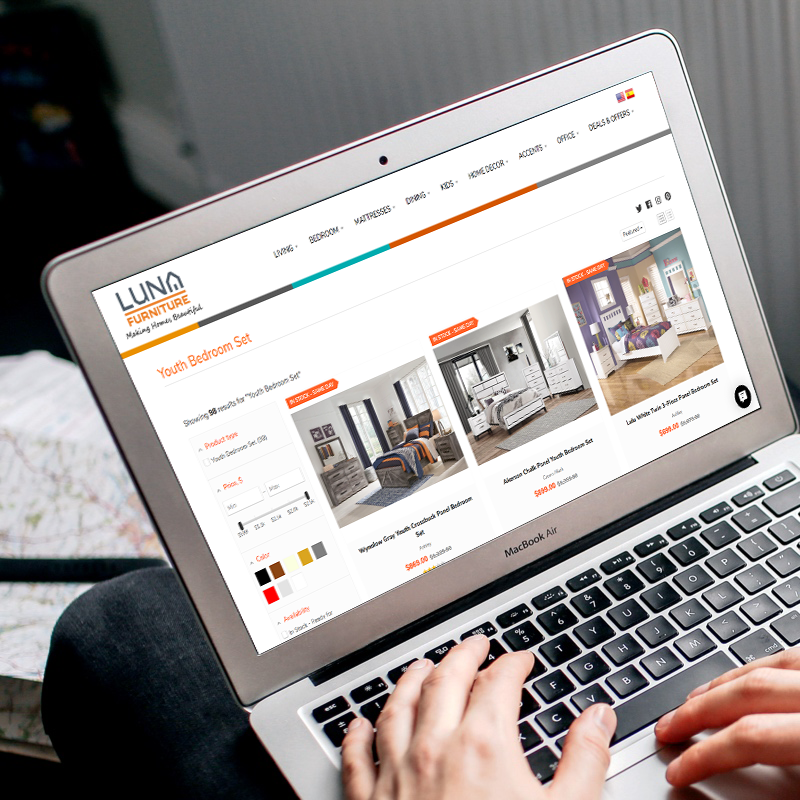 Luna furniture web tasarımı