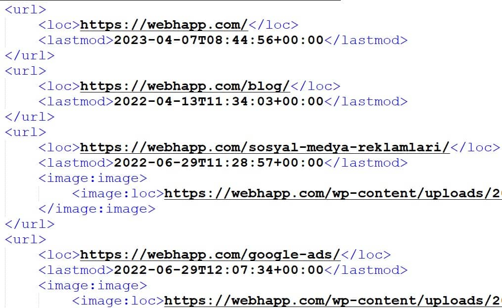 site haritası kodları